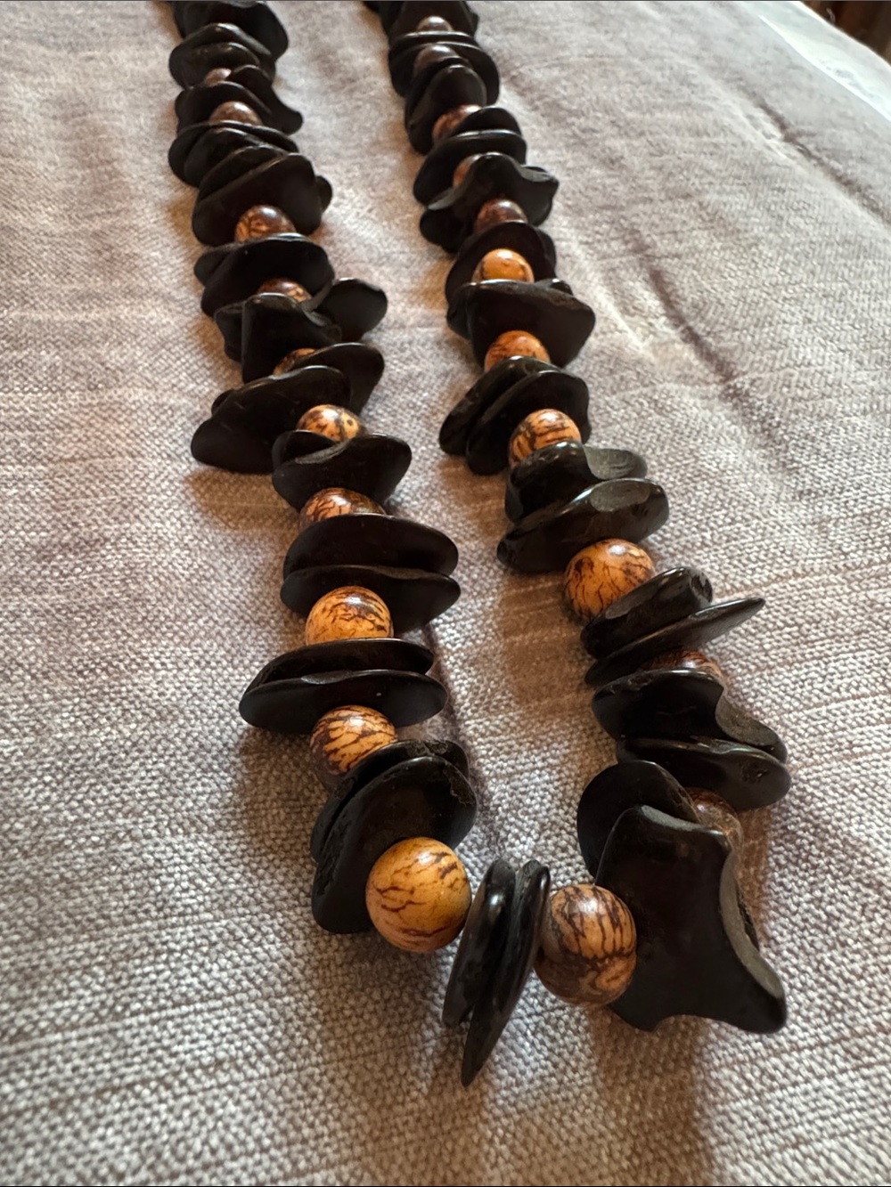 Earthy Artisan Necklace | Organic Seed & Shell Bead Design